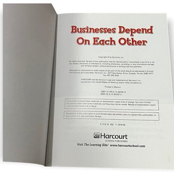 Businesses
Depend On Each Other By Lynne Hunter Illustrated Children's Book - Picture 2 of 3